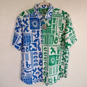 Johnny Was Shirt Mens Small Calliope Mix Boho Festival Coverup Resort Cruise NEW